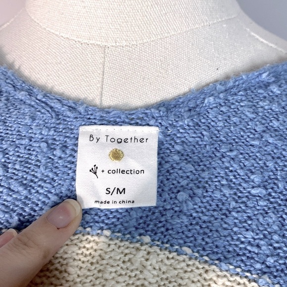 Anthropologie By Together Colorful Striped Kimono Cardigan with fringe size S/M - Picture 12 of 12